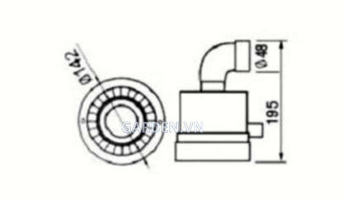 Đầu tạo sóng D60 nhựa ABS