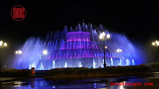 Lắp đặt đài phun nước vòng xoay